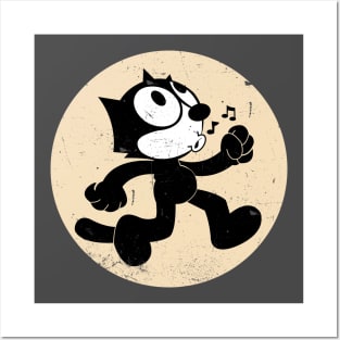 Felix The Cat Walking Whistle Posters and Art
